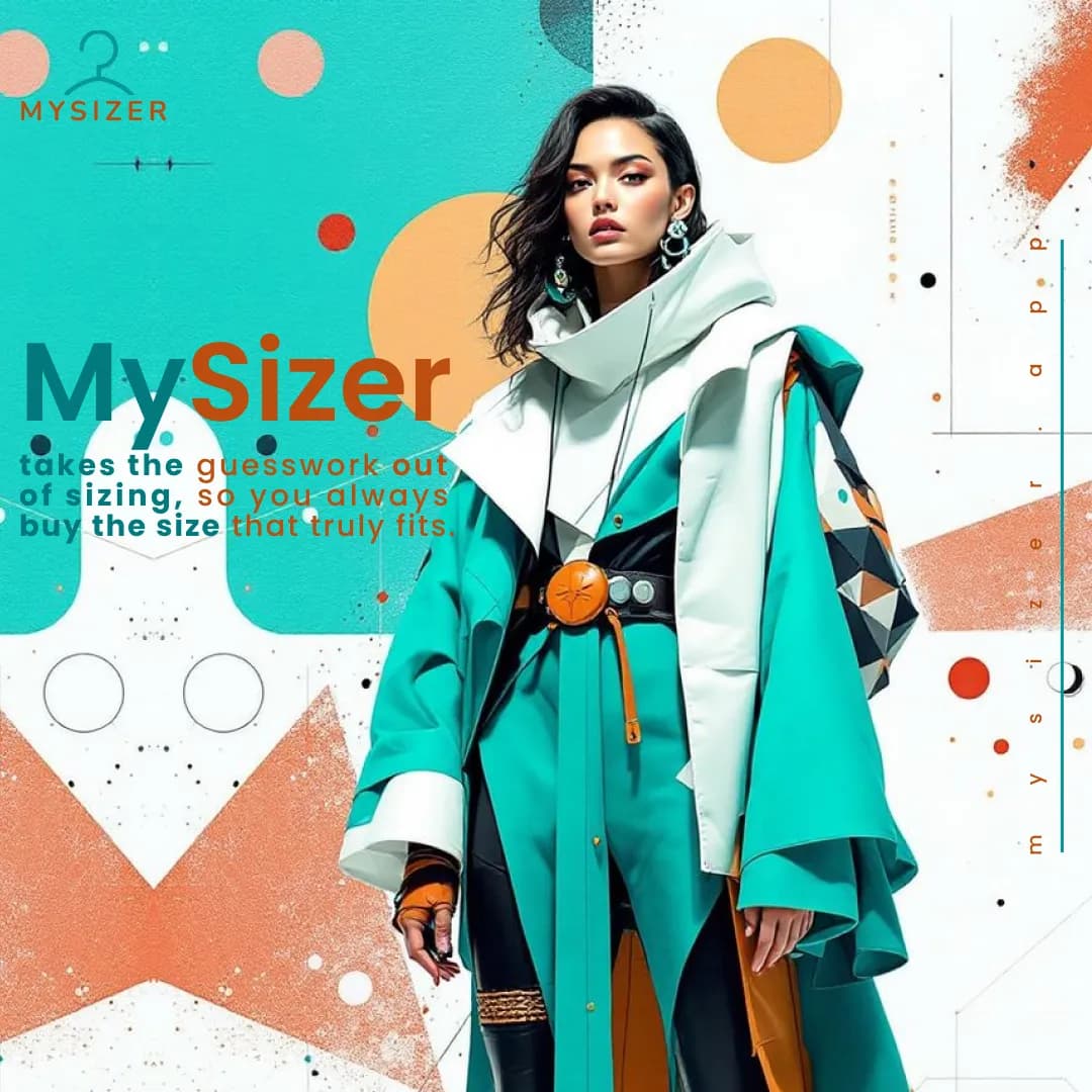 MySizer — Fashion-tech that fits — a bold geometric look